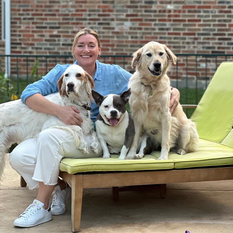 Dr. Jennifer Link DVM and her dogs